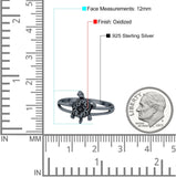 Turtle Band Oxidized Ring Solid 925 Sterling Silver Thumb Ring (12mm)