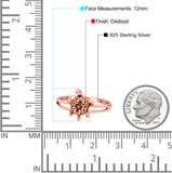 Turtle Band Oxidized Ring Solid 925 Sterling Silver Thumb Ring (12mm)