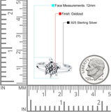Turtle Band Oxidized Ring Solid 925 Sterling Silver Thumb Ring (12mm)