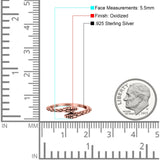 Snakes Band Oxidized Ring Solid 925 Sterling Silver (5.5mm)