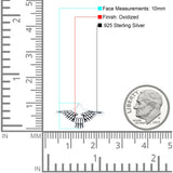 Eagle Ring Oxidized Band Solid 925 Sterling Silver Thumb Ring (10mm)