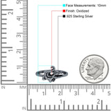 Alligator Ring Oxidized Band Solid 925 Sterling Silver Thumb Ring (10mm)