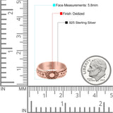 Classic Sun Trending Oxidized Band Thumb Ring (5.8mm)