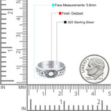 Classic Sun Trending Oxidized Band Thumb Ring (5.8mm)