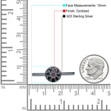 Moon Phases Ring Oxidized Band Solid 925 Sterling Silver Thumb Ring (10mm)