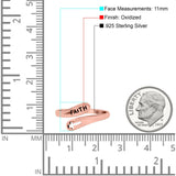 Faith & Cross Band Oxidized Ring Solid 925 Sterling Silver (11mm)