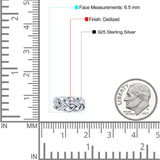 Eternity Double Braided Celtic Knot Criss Cross Oxidized Rounded Trendy Band Solid 925 Sterling Silver Thumb Ring (6.5mm)