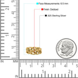 Eternity Double Braided Celtic Knot Criss Cross Oxidized Rounded Trendy Band Solid 925 Sterling Silver Thumb Ring (6.5mm)