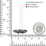 Wing Ring Oxidized Band Solid 925 Sterling Silver Thumb Ring (5mm)