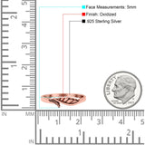 Wing Ring Oxidized Band Solid 925 Sterling Silver Thumb Ring (5mm)