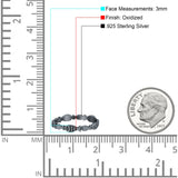 Fish Ring Oxidized Band Solid 925 Sterling Silver Thumb Ring (3mm)