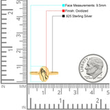 Praying Hands Ring Oxidized Band Solid 925 Sterling Silver Thumb Ring (9.5mm)