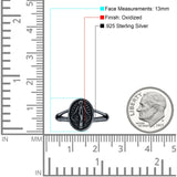 Miraculous Medal Ring Oxidized Band Solid 925 Sterling Silver Thumb Ring (13mm)