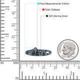 Iconic Art Design Mountains And Trees Oxidized Band Thumb Ring