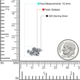 Antiqued Designer Flowers With Bee Oxidized Fashion Band Solid 925 Sterling Silver Thumb Ring (10.3mm)