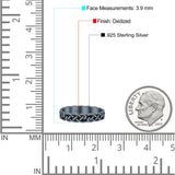 Antiquated Eternity Celtic Endless Knot Oxidized Circle Cultural Band Solid 925 Sterling Silver Thumb Ring (3.9mm)