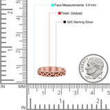 Antiquated Eternity Celtic Endless Knot Oxidized Circle Cultural Band Solid 925 Sterling Silver Thumb Ring (3.9mm)