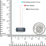 Antique Style Eternity Beautiful Artisan Designer Trending Oxidized Band Solid 925 Sterling Silver Thumb Ring (6.5mm)