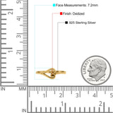 Traditional Art Deco Heart Shaped Design Ring Band Thumb Ring (7.2mm)