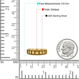 Handmade Vintage Crescent And Full Moon Phases Statement Style Trending Oxidized Band Thumb Ring (5.6mm)
