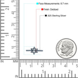 Classic Petite Open Star Of David Inspired Thumb Ring Band (8.7mm)