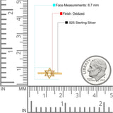 Classic Petite Open Star Of David Inspired Thumb Ring Band (8.7mm)