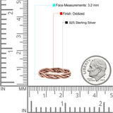 Perfect Braided Design Trinity Weave Knot Oxidized Band Thumb Ring (3.2mm)
