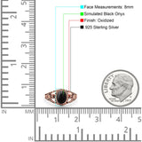 Flower Shank Oxidized Antique Vintage Style Oval Ring Solid 925 Sterling Silver