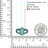 Solitaire Marquise Halo Wedding Engagement Ring Simulated Cubic Zirconia 925 Sterling Silver