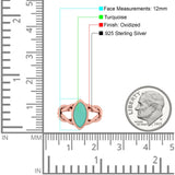 Solitaire Marquise Halo Wedding Engagement Ring Simulated Cubic Zirconia 925 Sterling Silver