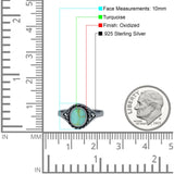 Filigree Petite Dainty Lab Opal Ring Solid Round Oxidized 925 Sterling Silver