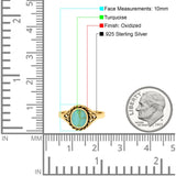 Filigree Petite Dainty Lab Opal Ring Solid Round Oxidized 925 Sterling Silver