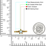 Star Petite Dainty Round Promise Ring Band Oxidized Braided 925 Sterling Silver (8mm)