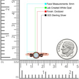 Promise Ring Band Oxidized Round Braided 925 Sterling Silver (6mm)