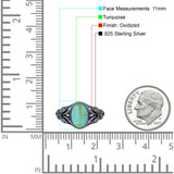 Petite Dainty Butterfly Lab Opal Ring Solid Oval Oxidized 925 Sterling Silver