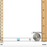 Round Natural Larimar CZ Stud Earrings 925 Sterling Silver 3MM-10MM