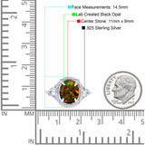 Oval Accent Wedding Engagement Ring Simulated Cubic Zirconia 925 Sterling Silver