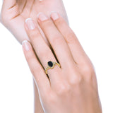 Halo Wedding Ring Simulated Cubic Zirconia 925 Sterling Silver