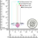 Heart Promise Ring Baguette Simulated Cubic Zirconia 925 Sterling Silver