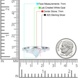 Heart Promise Ring Baguette Simulated Cubic Zirconia 925 Sterling Silver