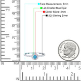 Petite Dainty Halo Ring Round Simulated Cubic Zirconia 925 Sterling Silver