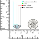 Solitaire Halo Wedding Engagement Ring Round Simulated Cubic Zirconia 925 Sterling Silver