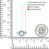 Solitaire Halo Wedding Engagement Ring Round Simulated Cubic Zirconia 925 Sterling Silver