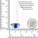 3-Stone Oval Created Opal Fashion Ring 925 Sterling Silver