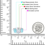 3-Stone Oval Created Opal Fashion Ring 925 Sterling Silver
