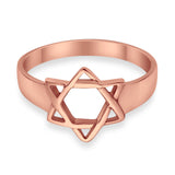 Jewish Star Ring Band 925 Sterling Silver Star of David Judaism