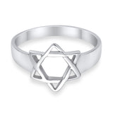 Jewish Star Ring Band 925 Sterling Silver Star of David Judaism