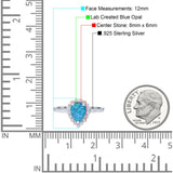 Teardrop Pear Halo Engagement Ring Simulated Cubic Zirconia 925 Sterling Silver