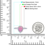 Teardrop Pear Halo Engagement Ring Simulated Cubic Zirconia 925 Sterling Silver