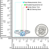 Cushion Cut Art Deco Engagement Ring Simulated Cubic Zirconia 925 Sterling Silver